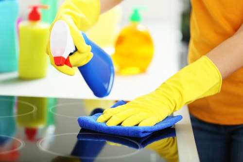 Close-up of deep mattress cleaning process in a West Brompton home