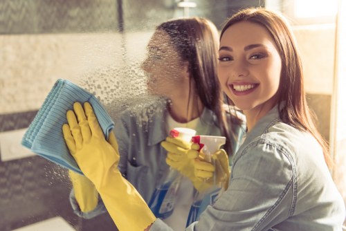 Staff separating recyclable packaging in line with borough waste rules